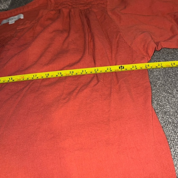 Loft rustic orange button down blouse size XL - Picture 8 of 11
